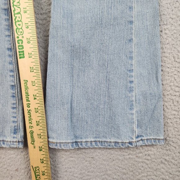 Levi's 519 Jeans Women's 9 JR S Low Flare Light Wash Blue Denim Pants Y2K - Picture 4 of 10